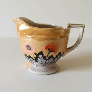 Antique Creamer Japan Hand Painted Floral Design